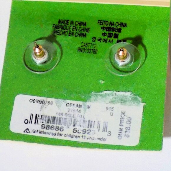 Lot 4 New Kate Spade Flower Stud Earrings Bundle $196 MSRP, 14K GF, Chantilly - Picture 8 of 10